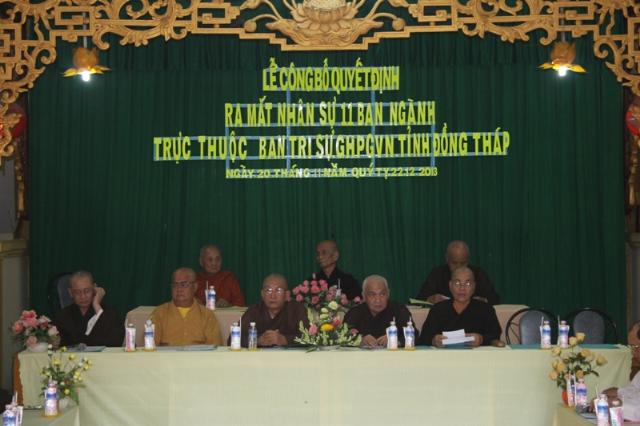 ĐỒNG THÁP: Lễ Ra Mắt 11 Ban Trị Sự GHPGVN Tỉnh Đồng Tháp Nhiệm Kỳ VII (2012 – 2017)