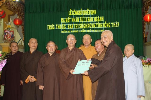 ĐỒNG THÁP: Lễ Ra Mắt 11 Ban Trị Sự GHPGVN Tỉnh Đồng Tháp Nhiệm Kỳ VII (2012 – 2017)