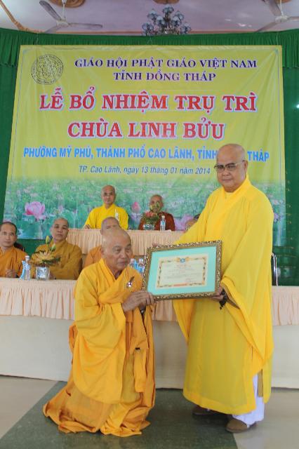 Thành Phố Cao Lãnh: Lễ Bổ Nhiệm Trù Trì Chùa Linh Bửu