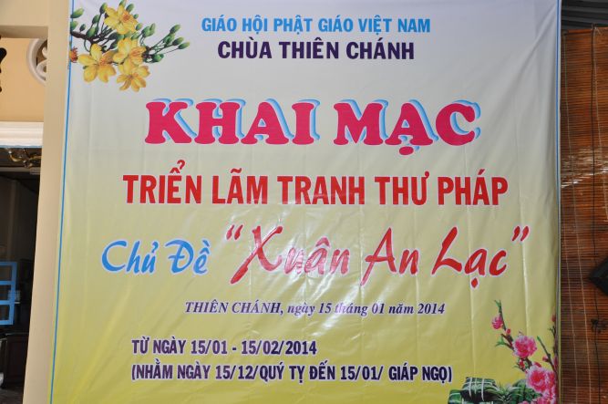 TP.HCM: Triển lãm tranh thư pháp với chủ đề &quot;Xuân An Lạc&quot; chùa Thiên Chánh