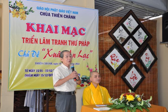 TP.HCM: Triển lãm tranh thư pháp với chủ đề &quot;Xuân An Lạc&quot; chùa Thiên Chánh