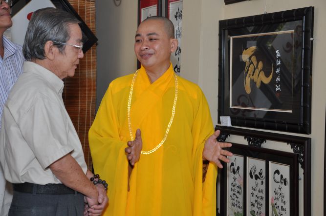TP.HCM: Triển lãm tranh thư pháp với chủ đề &quot;Xuân An Lạc&quot; chùa Thiên Chánh