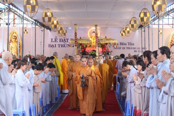 Khánh Hòa: Lễ Đặt đá Đại trùng tu chùa Hòa Tân (Cam Lâm)