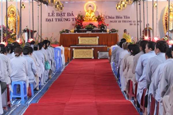 Khánh Hòa: Lễ Đặt đá Đại trùng tu chùa Hòa Tân (Cam Lâm)