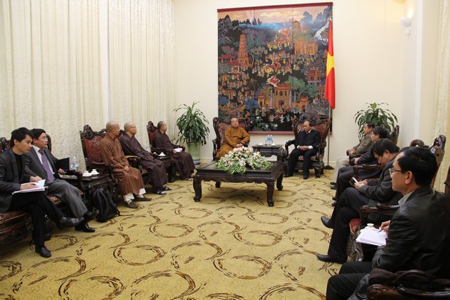 GHPGVN báo cáo Phó Thủ tướng Chính phủ về công tác chuẩn bị Vesak 2014