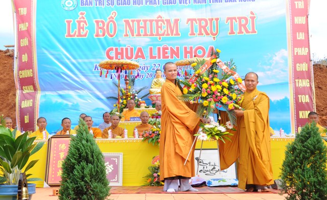 Đăk Nông: Lễ bổ nhiệm trụ trì chùa Liên Hoa
