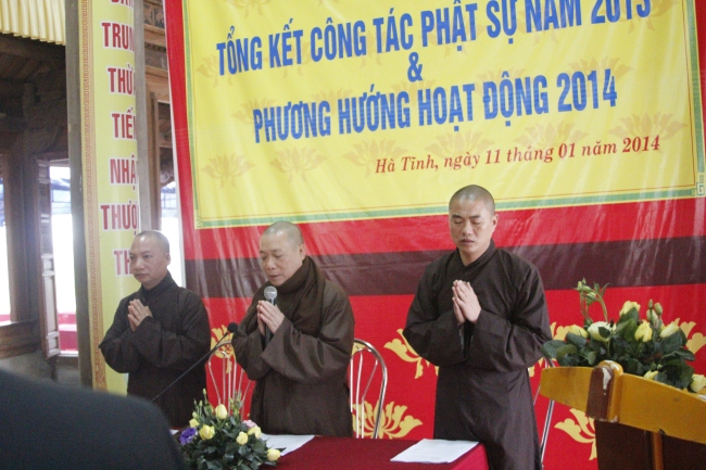 Phật giáo Hà Tĩnh tổ chức Hội nghị tổng kết công tác Phật sự năm 2013