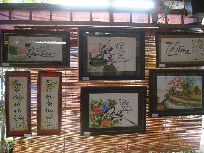 TP.HCM: Triển lãm tranh thư pháp với chủ đề &quot;Xuân An Lạc&quot; chùa Thiên Chánh