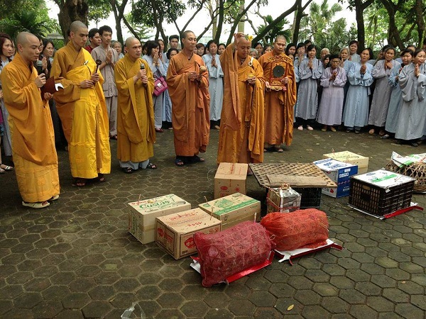 Hà Nội: CLB Niềm Tin Chánh Pháp tổ chức lễ phóng sinh