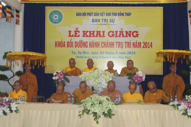 Đồng Tháp: Khai Giảng Khóa Bồi Dưỡng Hành  Chánh Trụ Trì