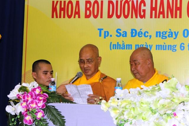 Đồng Tháp: Khai Giảng Khóa Bồi Dưỡng Hành  Chánh Trụ Trì