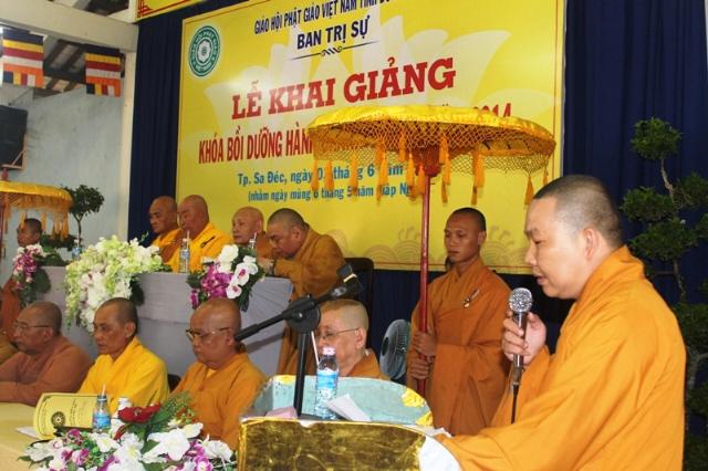 Đồng Tháp: Khai Giảng Khóa Bồi Dưỡng Hành  Chánh Trụ Trì