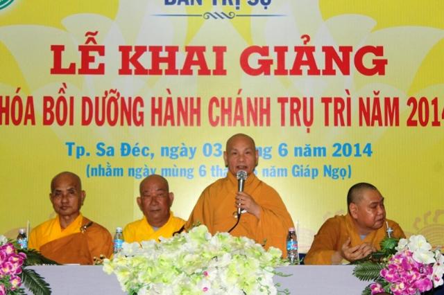 Đồng Tháp: Khai Giảng Khóa Bồi Dưỡng Hành  Chánh Trụ Trì