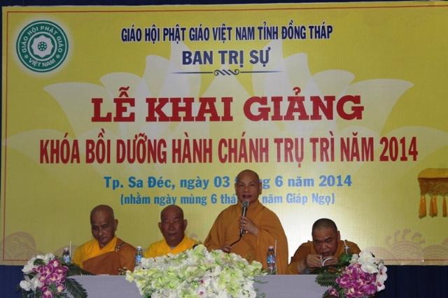 Đồng Tháp: Khai Giảng Khóa Bồi Dưỡng Hành  Chánh Trụ Trì