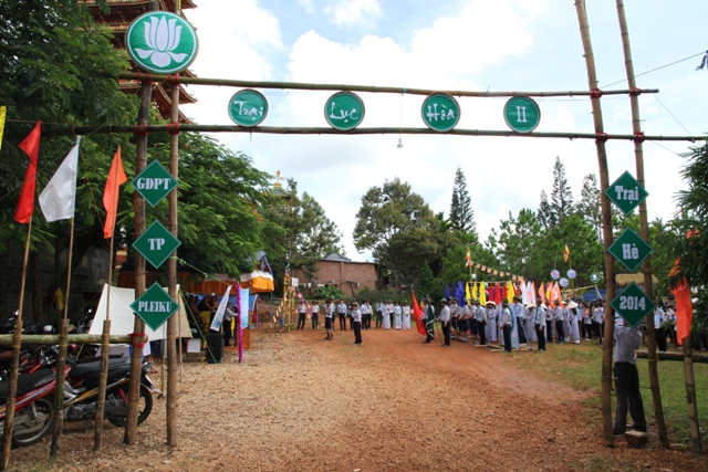 Gia Lai: Gia đình Phật tử - TP.Pleiku tổ chức khai mạc Trại họp bạn Lục Hòa 2