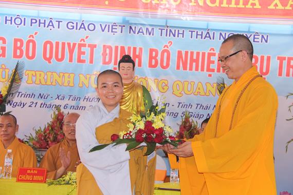 Thái Nguyên: Lễ Công Bố Quyết Định Bổ Nhiệm Trụ Trì Chùa Hương Quang ( Trinh Nữ )