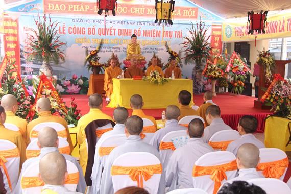 Thái Nguyên: Lễ Công Bố Quyết Định Bổ Nhiệm Trụ Trì Chùa Hương Quang ( Trinh Nữ )