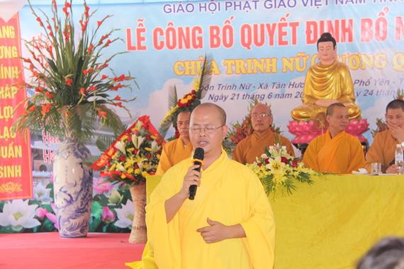 Thái Nguyên: Lễ Công Bố Quyết Định Bổ Nhiệm Trụ Trì Chùa Hương Quang ( Trinh Nữ )