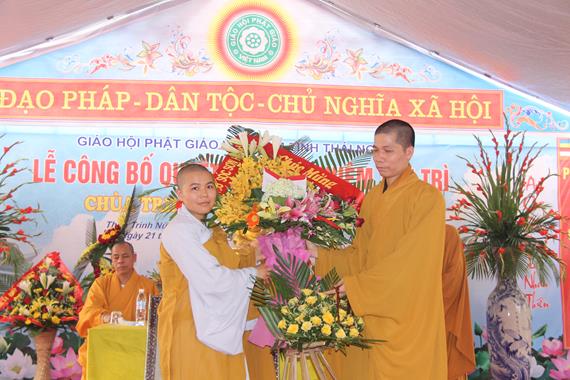 Thái Nguyên: Lễ Công Bố Quyết Định Bổ Nhiệm Trụ Trì Chùa Hương Quang ( Trinh Nữ )