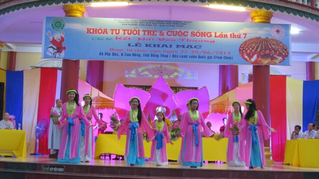 Đồng Tháp: chính thức khai mạc khóa tu Tuổi trẻ &amp; Cuộc sống lần VII tại chùa Quê Hương
