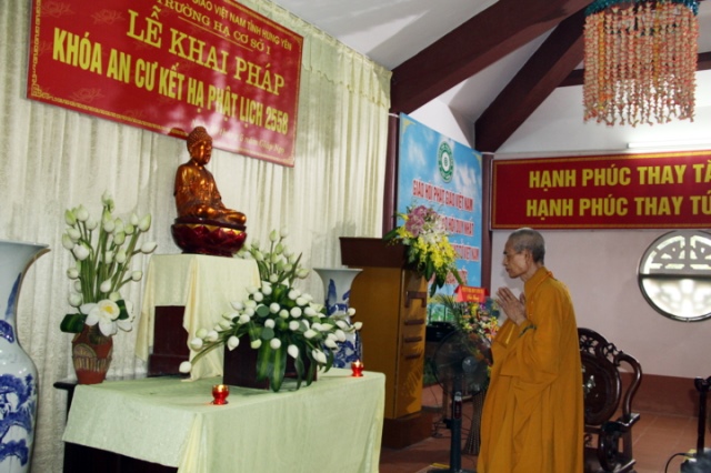 Hưng Yên: Đức Pháp Chủ đến khai pháp tại trường hạ chùa Táo