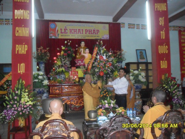 Thái Bình: Trường hạ Tổ đình Thánh Long tổ chức lễ khai pháp khóa an cư kiết hạ PL.2558-DL.2014
