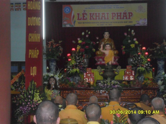 Thái Bình: Trường hạ Tổ đình Thánh Long tổ chức lễ khai pháp khóa an cư kiết hạ PL.2558-DL.2014