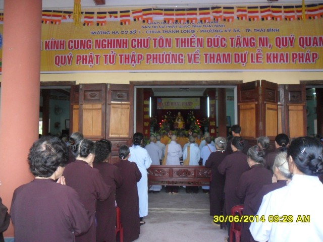 Thái Bình: Trường hạ Tổ đình Thánh Long tổ chức lễ khai pháp khóa an cư kiết hạ PL.2558-DL.2014