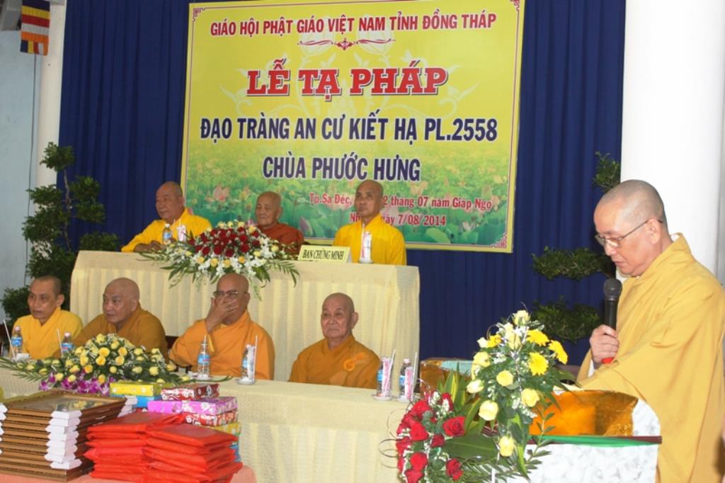 Đồng Tháp: Lễ Tạ Pháp An Cư PL. 2558 Tại Chùa Phước Hưng