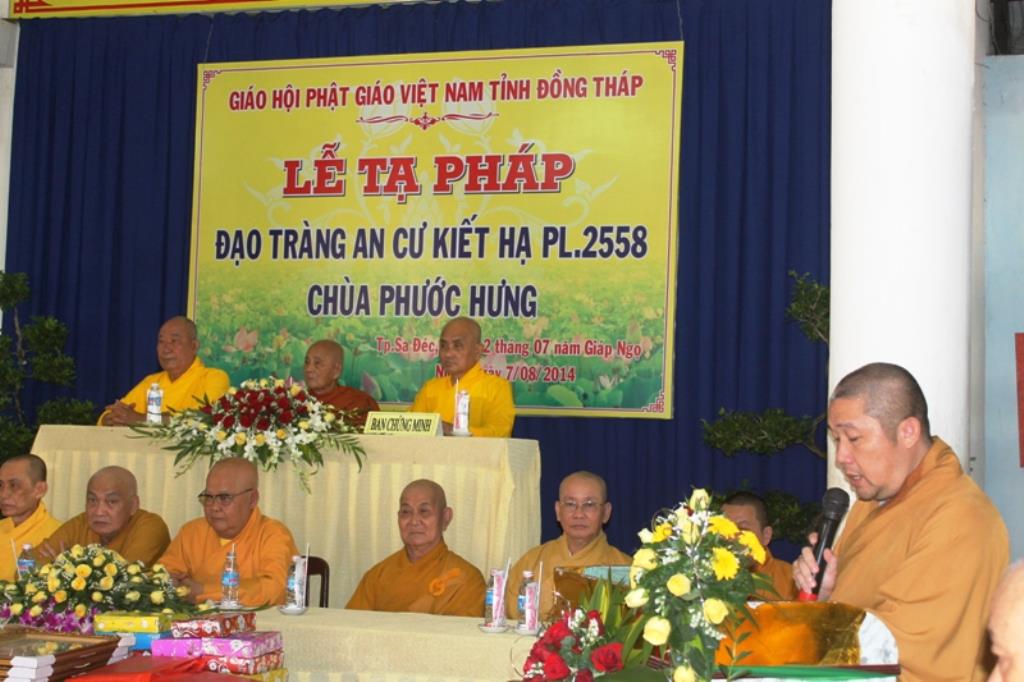 Đồng Tháp: Lễ Tạ Pháp An Cư PL. 2558 Tại Chùa Phước Hưng