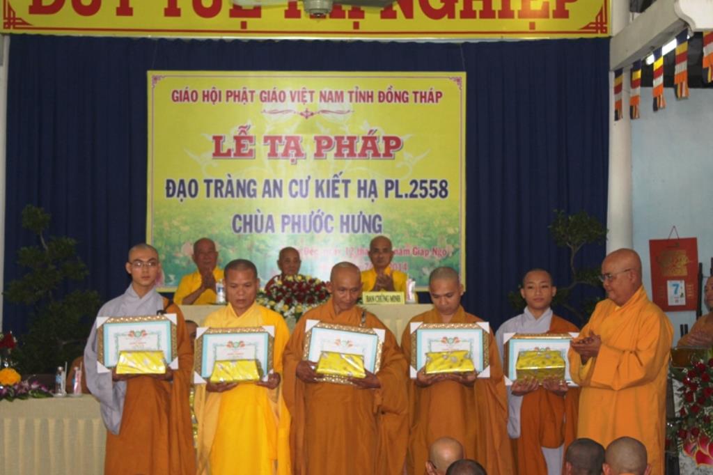 Đồng Tháp: Lễ Tạ Pháp An Cư PL. 2558 Tại Chùa Phước Hưng
