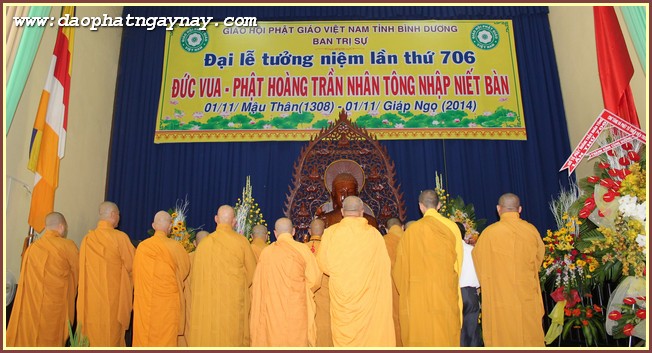 Bình Dương:  Đại Lễ Tưởng Niệm Lần Thứ 706  Đức Vua - Phật Hoàng Trần Nhân Tông Nhập Niết Bàn