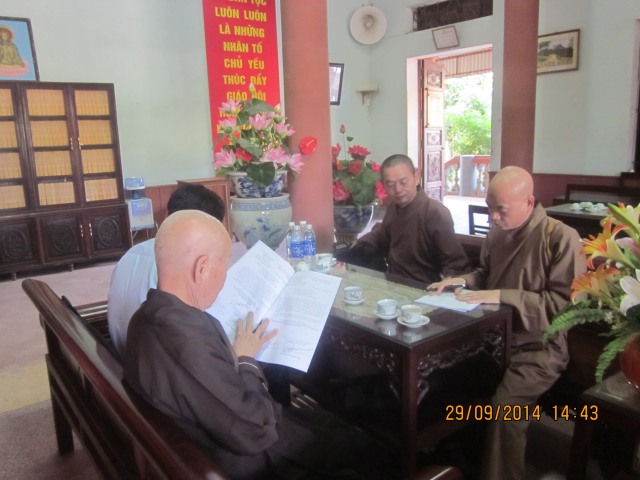 Thái Bình: Họp Thường trực BTS triển khai Giới đàn 2014