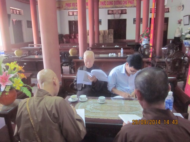 Thái Bình: Họp Thường trực BTS triển khai Giới đàn 2014