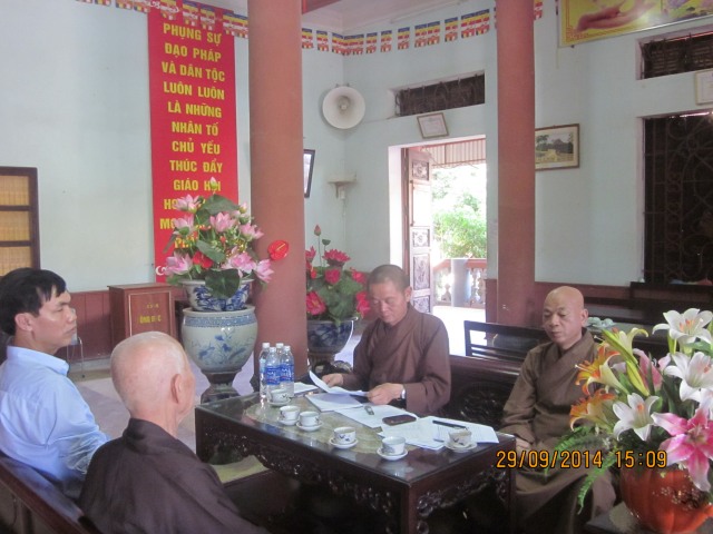 Thái Bình: Họp Thường trực BTS triển khai Giới đàn 2014