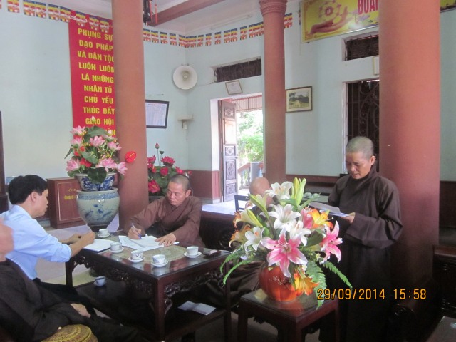 Thái Bình: Họp Thường trực BTS triển khai Giới đàn 2014