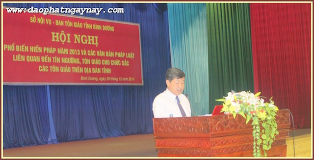 Bình Dương:  Hội Nghị Phổ Biến Hiến Pháp 2013 &amp; Các Văn Bản Pháp Luật Liên Quan Đến Tôn Giáo