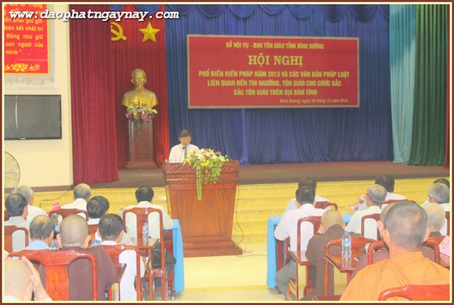 Bình Dương:  Hội Nghị Phổ Biến Hiến Pháp 2013 &amp; Các Văn Bản Pháp Luật Liên Quan Đến Tôn Giáo