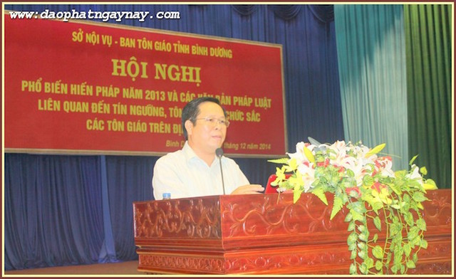 Bình Dương:  Hội Nghị Phổ Biến Hiến Pháp 2013 &amp; Các Văn Bản Pháp Luật Liên Quan Đến Tôn Giáo