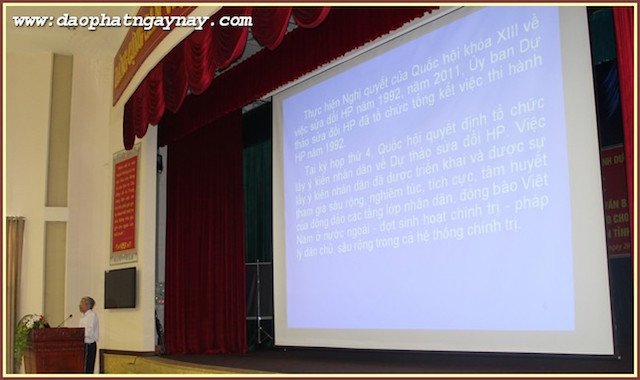 Bình Dương:  Hội Nghị Phổ Biến Hiến Pháp 2013 &amp; Các Văn Bản Pháp Luật Liên Quan Đến Tôn Giáo