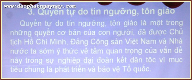 Bình Dương:  Hội Nghị Phổ Biến Hiến Pháp 2013 &amp; Các Văn Bản Pháp Luật Liên Quan Đến Tôn Giáo
