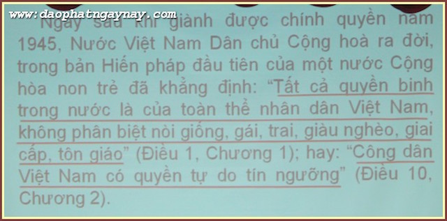 Bình Dương:  Hội Nghị Phổ Biến Hiến Pháp 2013 &amp; Các Văn Bản Pháp Luật Liên Quan Đến Tôn Giáo