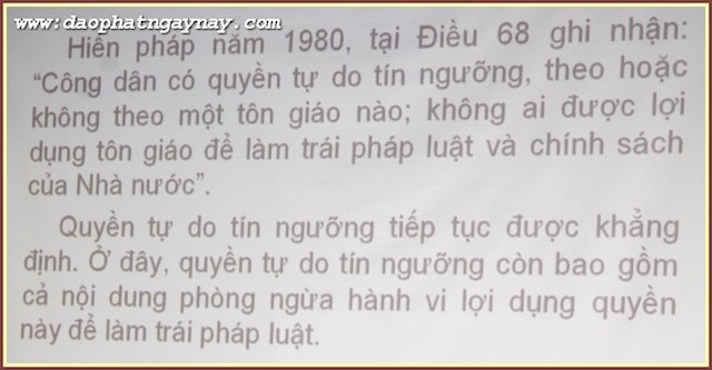 Bình Dương:  Hội Nghị Phổ Biến Hiến Pháp 2013 &amp; Các Văn Bản Pháp Luật Liên Quan Đến Tôn Giáo
