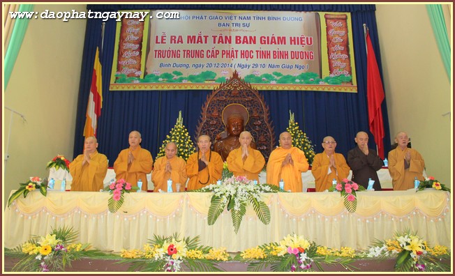 Bình Dương: Lễ Ra Mắt Tân Ban Giám Giám Hiệu Trường Trung Cấp Phật Học Tỉnh Bình Dương