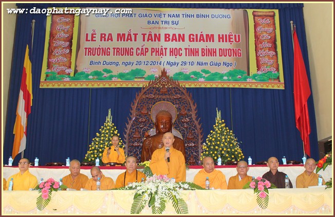 Bình Dương: Lễ Ra Mắt Tân Ban Giám Giám Hiệu Trường Trung Cấp Phật Học Tỉnh Bình Dương