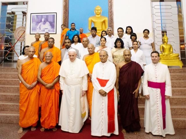 Sri Lanka: Đức Giáo Hoàng viếng thăm một ngôi Chùa Phật giáo tại Thủ đô Colombo