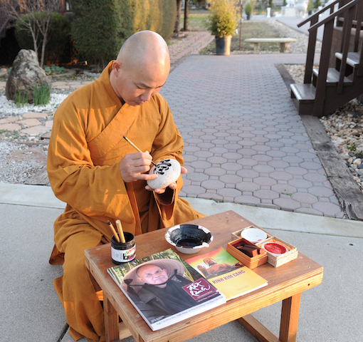 Thiền viện Vô Ưu, California, Hoa Kỳ -  điểm đến đầu năm 2015 của hai nhà thư pháp  Thích Giác Thiện, Thích Nhuận Pháp.