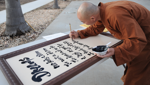 Thiền viện Vô Ưu, California, Hoa Kỳ -  điểm đến đầu năm 2015 của hai nhà thư pháp  Thích Giác Thiện, Thích Nhuận Pháp.