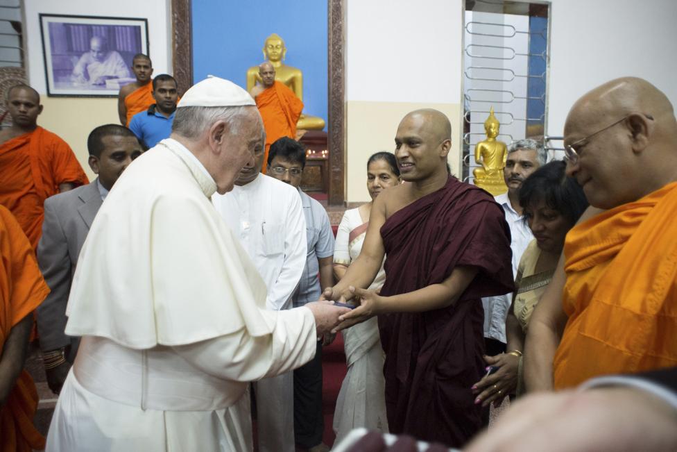 Sri Lanka: Đức Giáo Hoàng viếng thăm một ngôi Chùa Phật giáo tại Thủ đô Colombo
