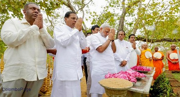 Thủ tướng Ấn Độ công du Sri Lanka và hành lễ tại cây Bồ đề